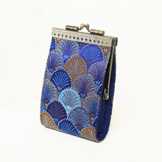Vintage Style RFID Card Holder | Seashell Pattern