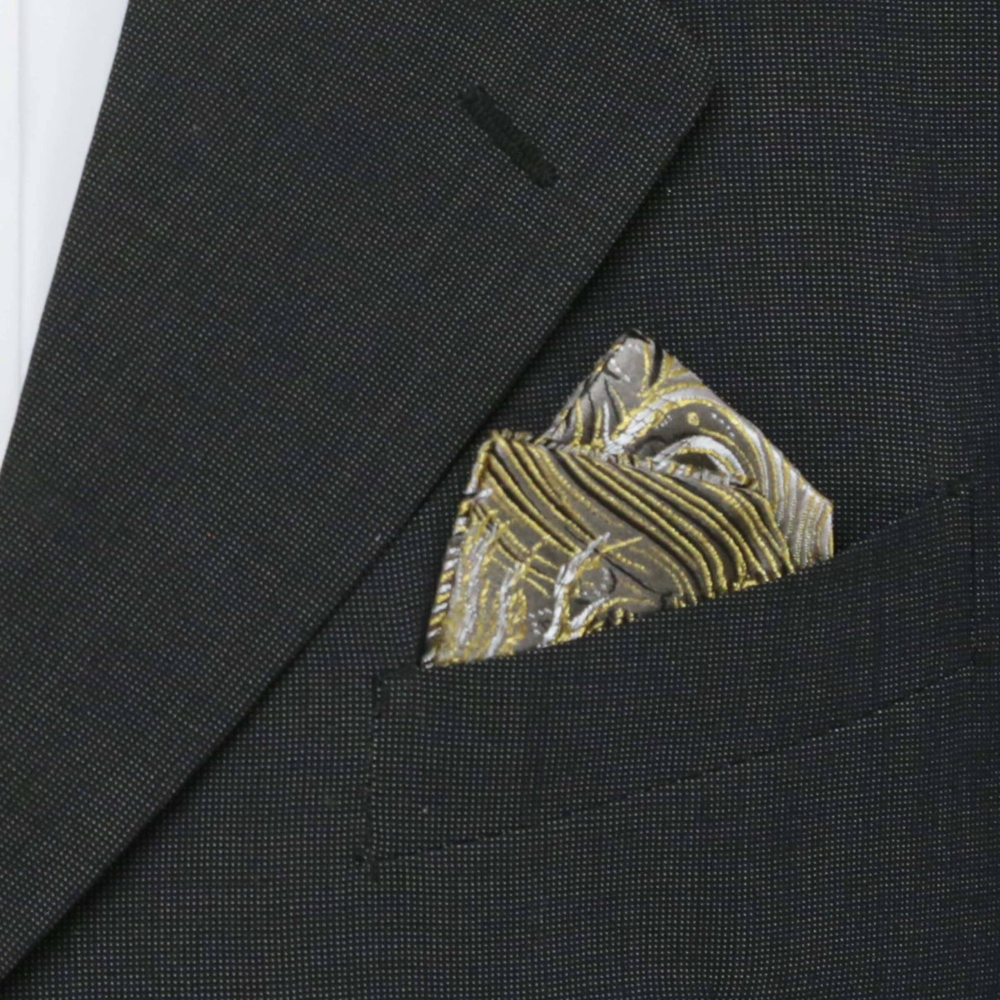 Brocade Pocket Square | Peacock Pattern