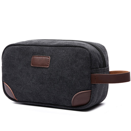 Canvas & Leather Toiletry Bag