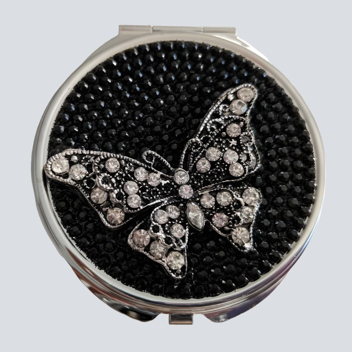 handmade compact makeup mirror | Muted Butterfly