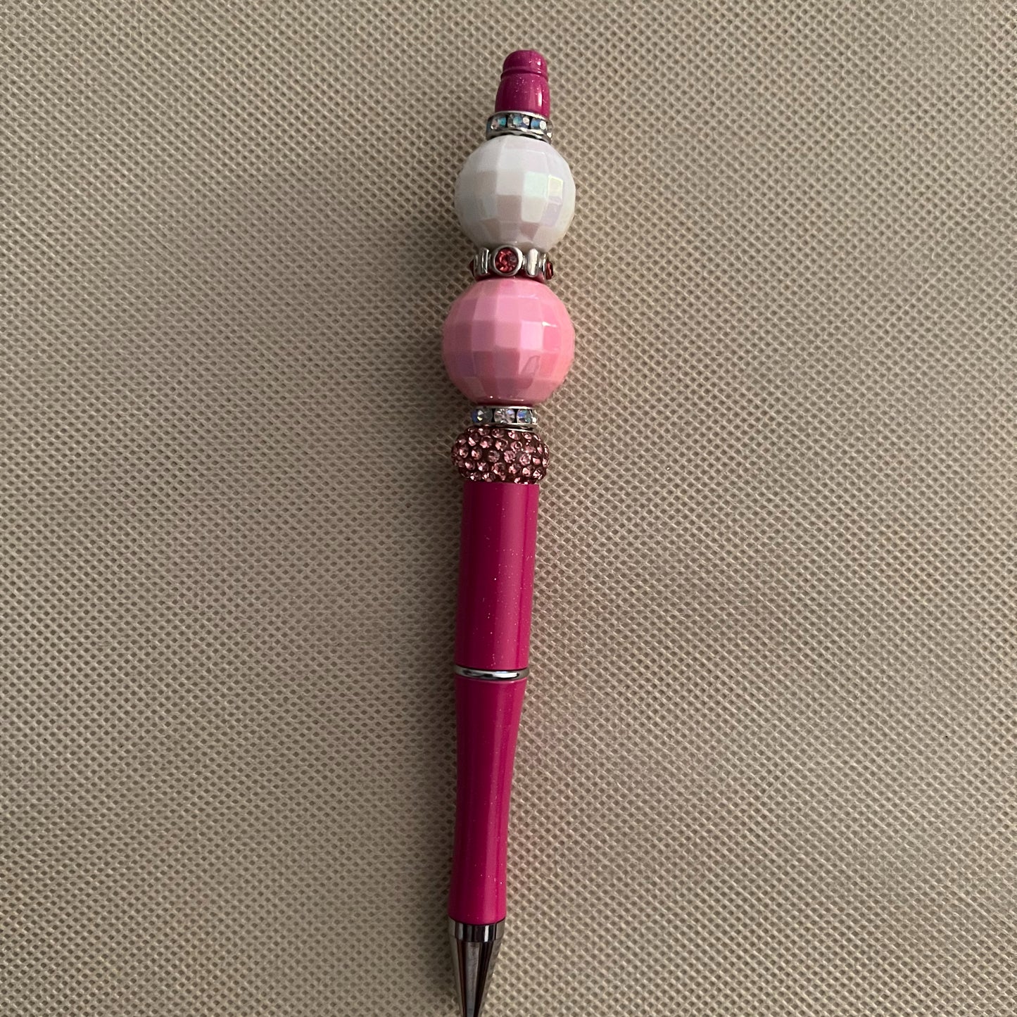 pink beaded ink pen
