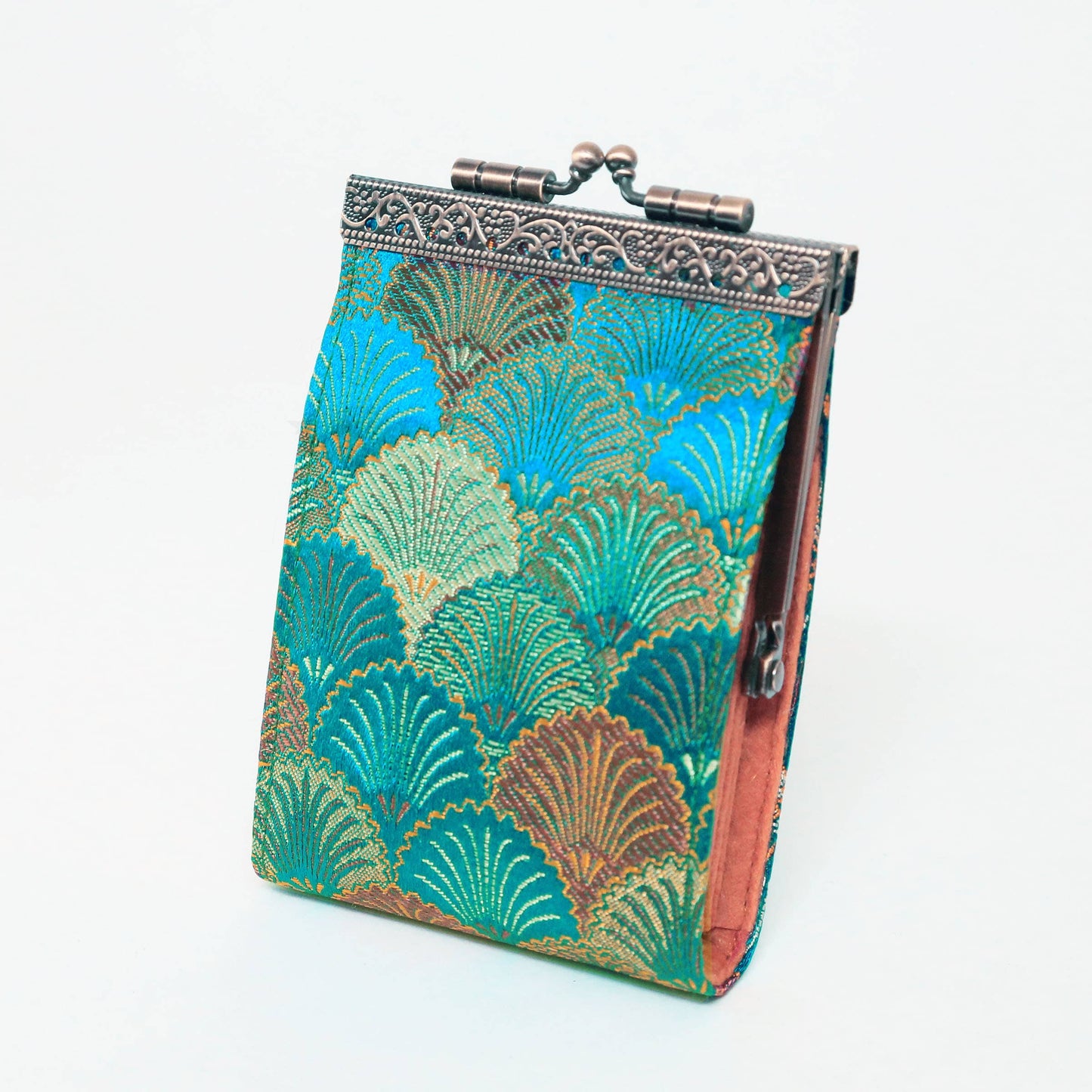 Vintage Style RFID Card Holder | Seashell Pattern