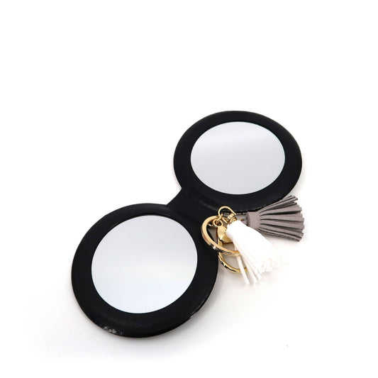 Glam Compact Mirror Key Ring Bag Charm