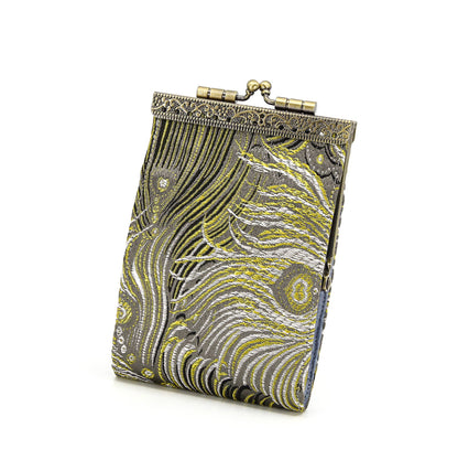 Vintage Style RFID Card Holder | Peacock Pattern