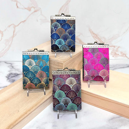 Vintage Style RFID Card Holder | Seashell Pattern