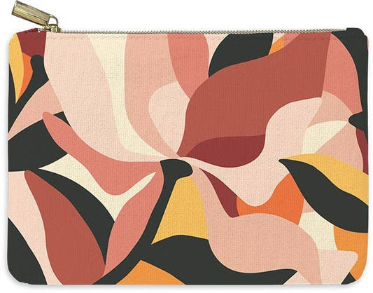 'Bloomscape Lily' Canvas Accessory Pouch