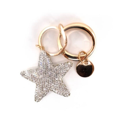 Rhinestone Star Key Ring Bag Charm