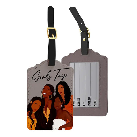 Vegan Leather Statement Luggage Tag Set | Girls Trip