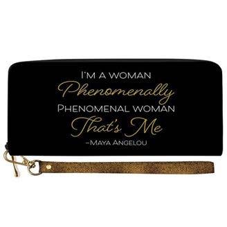 Large Clutch Statement Wallet | Maya Angelou Phenomenal