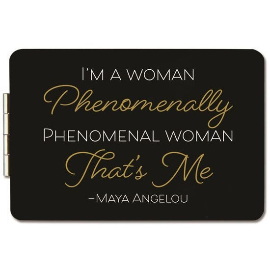 Statement Compact Mirror | Maya Angelou Phenomenal