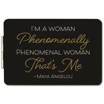 Statement Compact Mirror | Maya Angelou Phenomenal
