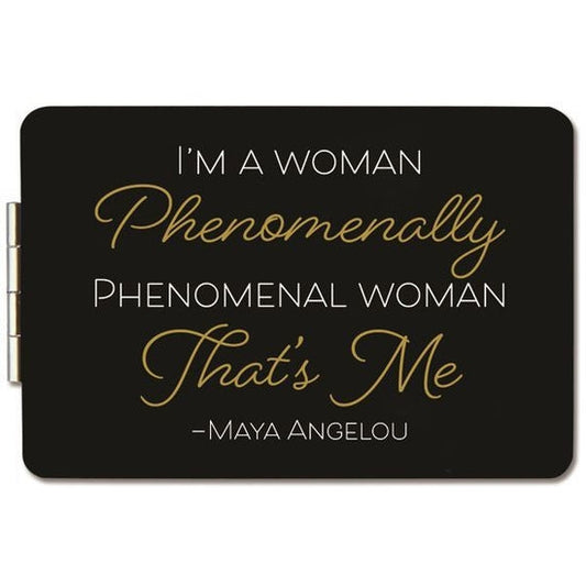 Statement Compact Mirror | Maya Angelou Phenomenal