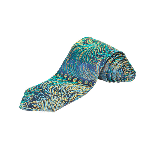 Brocade Necktie | Peacock Pattern