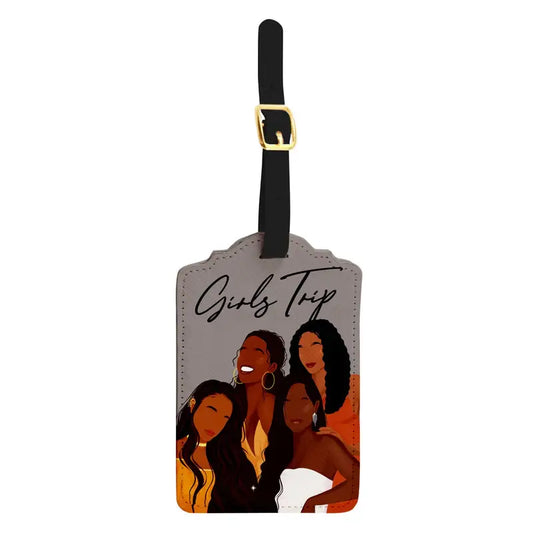 Vegan Leather Statement Luggage Tag Set | Girls Trip