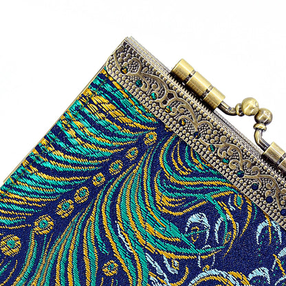 Vintage Style RFID Card Holder | Peacock Pattern