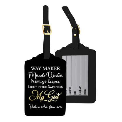 Vegan Leather Statement Luggage Tag Set | Way Maker