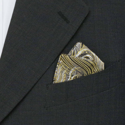 Brocade Pocket Square | Peacock Pattern