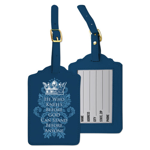Vegan Leather Statement Luggage Tag Set | He Who Kneels