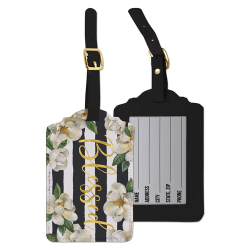 Vegan Leather Statement Luggage Tag Set | Blessed Magnolia