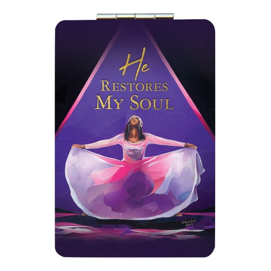 Statement Compact Mirror | He Restores My Soul