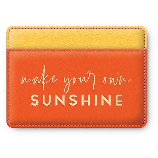 'Make Your Own Sunshine' Vegan Leather Statement Card Wallet