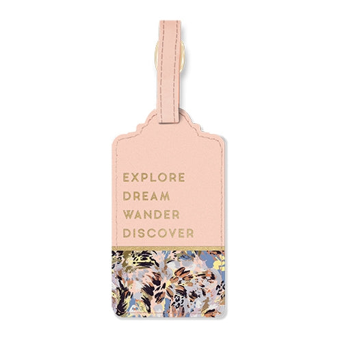 'Explore' Vegan Leather Luggage Tag