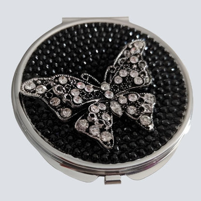 handmade compact makeup mirror | Muted Butterfly