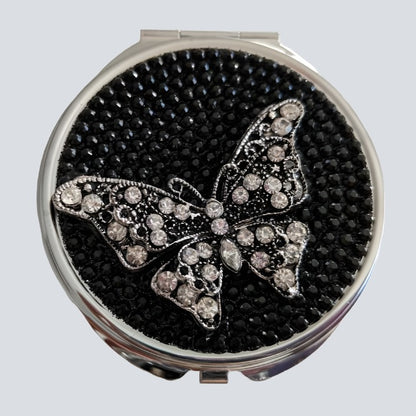 handmade compact makeup mirror | Muted Butterfly