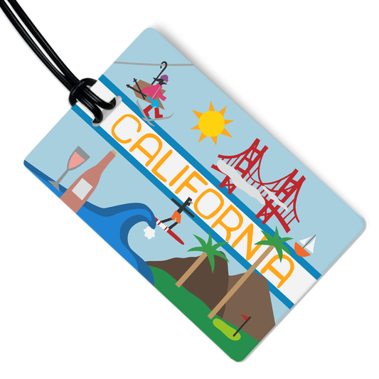 Travel Inspired Luggage Tag | California