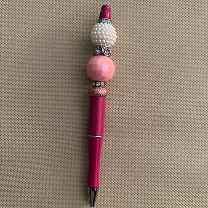 pink beaded ink pen