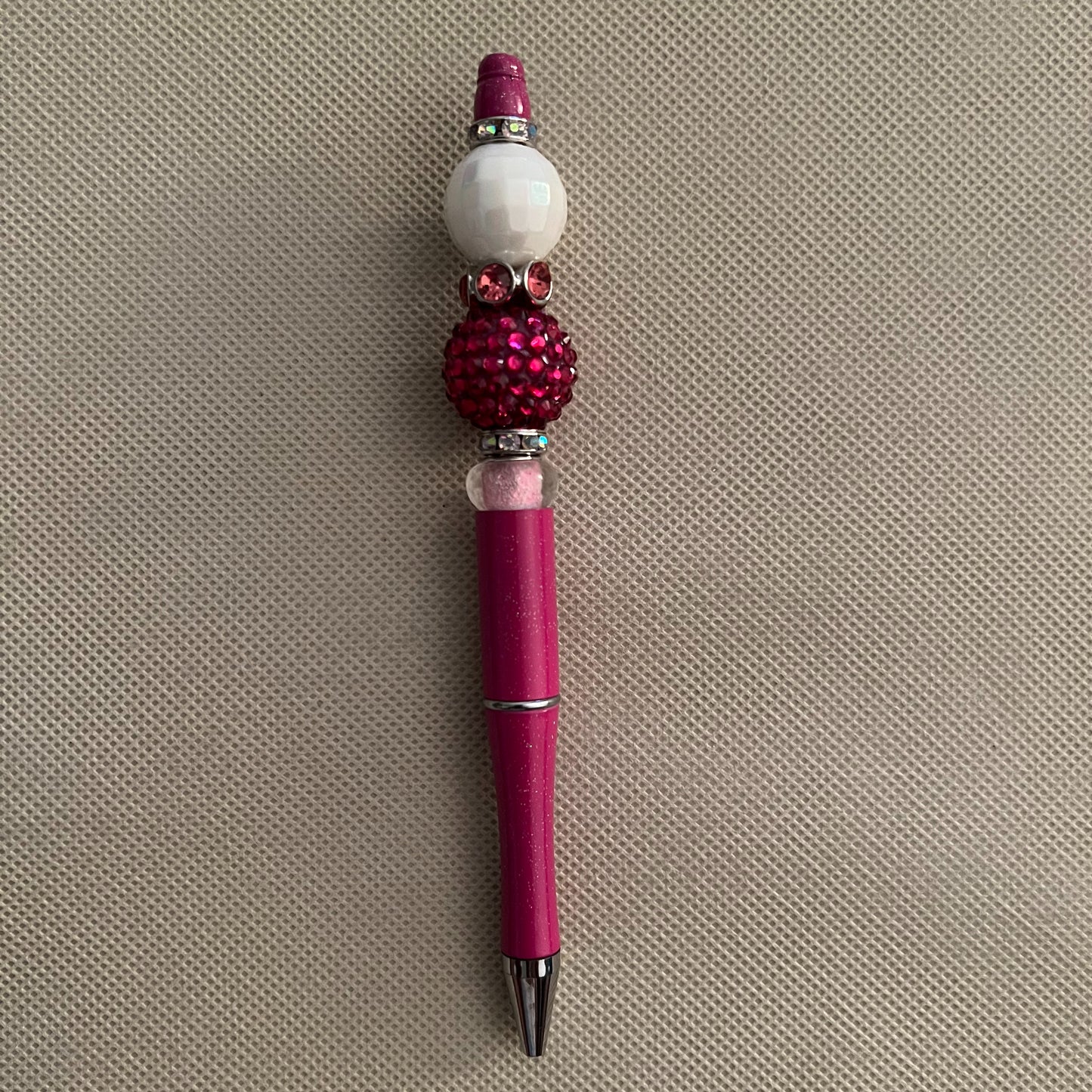 pink beaded ink pen