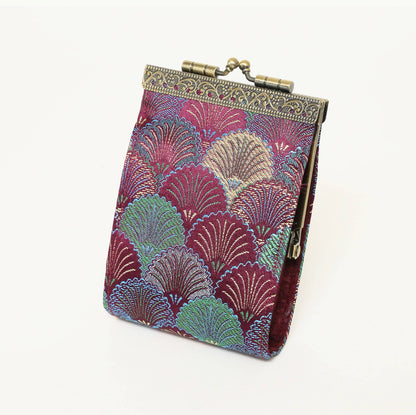 Vintage Style RFID Card Holder | Seashell Pattern